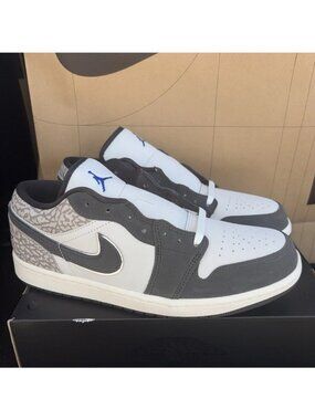 NEW Nike Air Jordan 1 Low SE V2 Silver Elephant IU2268-100 Men's Size 12.5